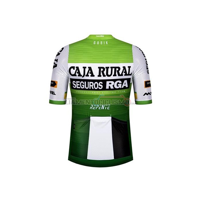 Abbigliamento Ciclismo Caja Rural Manica Corta 2020 Bianco Verde